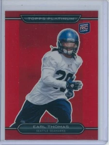 2010 Topps Platinum Earl Thomas RC ROOKIE RED REFRACTOR 23/25 Future HOF - Picture 1 of 2