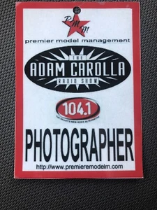 Adam Carolla Signed Card Autographed Signature Actor Comedian Photographer Pass - Picture 1 of 2