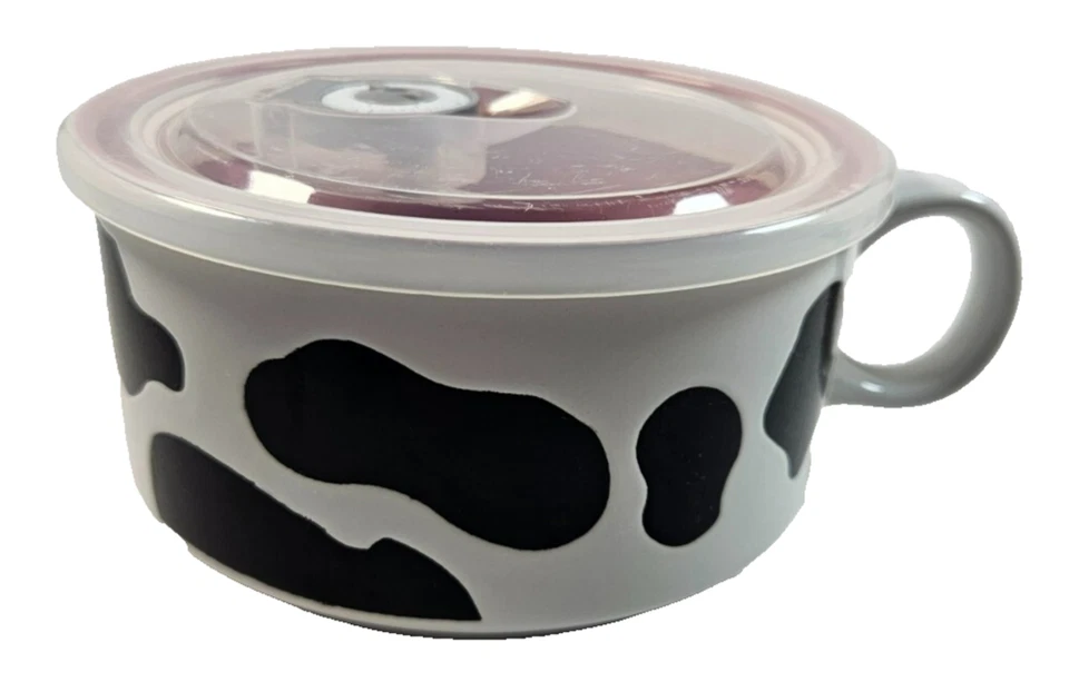Boston Warehouse Souper Mug Food Storage Container, Cow 22 oz - Image 1 of 4