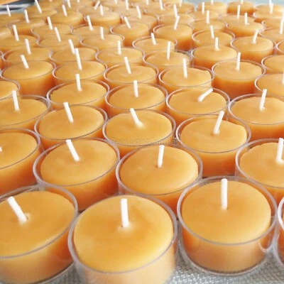 🐝 Velas de té 100 % cera de abejas a granel EE. UU. Miel luces de té abejas cera/emergencia Foto 1 de 4