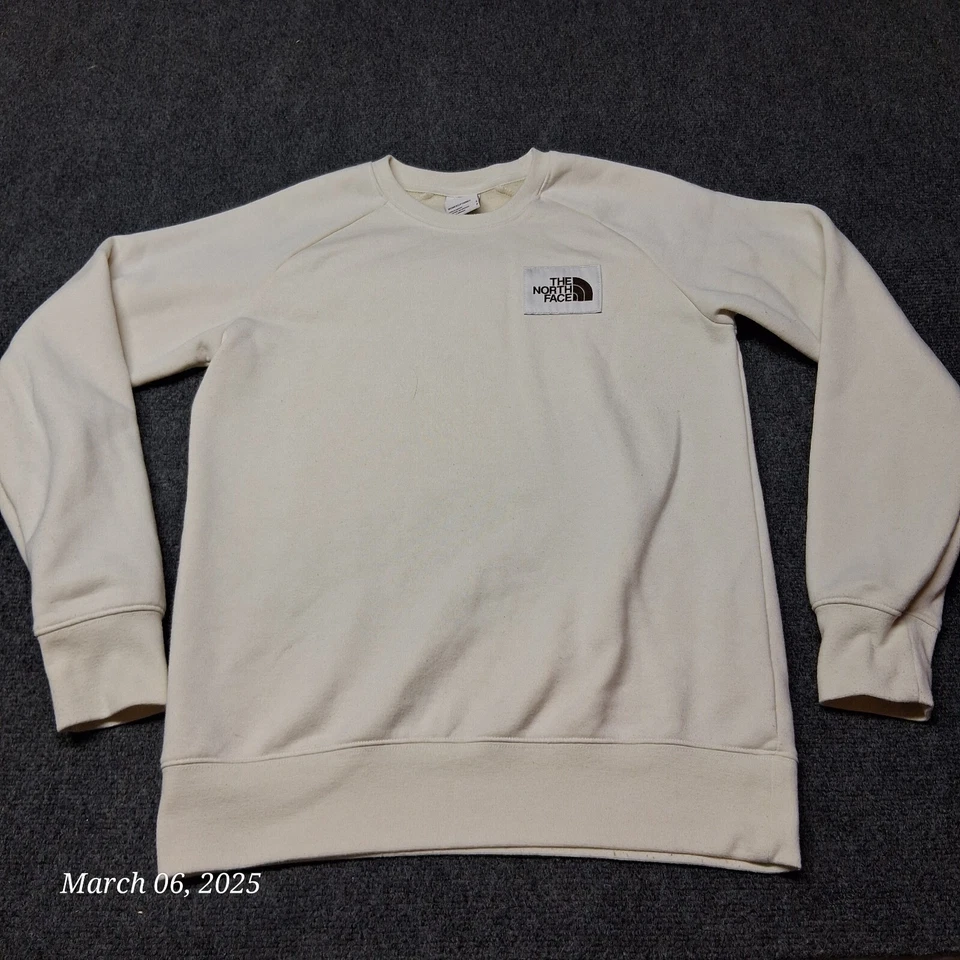 The North Face Sweatshirt Women Size Small White Crew Neck Long Sleeve - Image 1 of 4