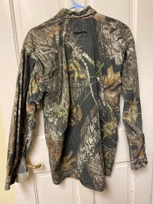 Mossy Oak Shirt Mens M Button Down Long Sleeve Duck Blind Hunting Camo - Image 1 of 3