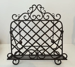 Metal Kitchen Cookbook Easel / Stand or iPad Holder with Weighted Chains - Picture 1 of 6