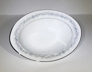 VTG Style House Fine China Oval Serving Bowl Duchess Silver Trim Japan 11" EUC - Picture 1 of 6