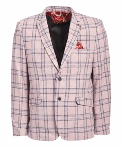 Elie BallehPink Plaid Sports Blazer/Jacket CEBBW1863-1M - Picture 1 of 3