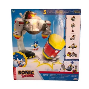 Sonic the Hedgehog Eggman Egg Mobile Battle Set Helicopter Playset Jakks Pacific - Picture 1 of 9
