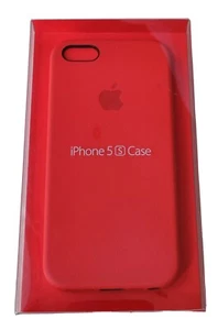 Genuine Original Official Apple iPhone 5 5S SE (2016)  Leather Case - Red - Picture 1 of 3