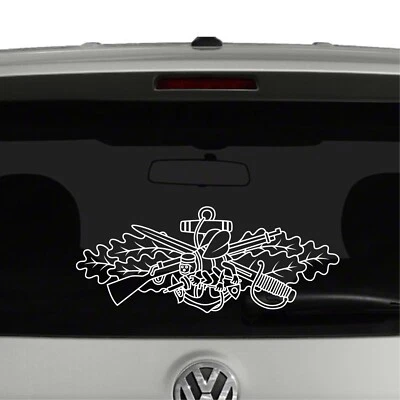 Seabee Combat Warfare Vinyl Decal Sticker - Image 1 of 2