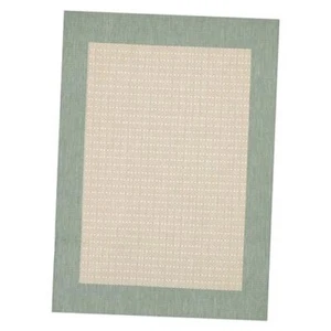 Recife Checkered Field Indoor/Outdoor Area Rug, 7'6" x 10'9", Natural-Green - Picture 1 of 7