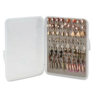 CLEAR ULTRA SLIM FLY BOX. 8 Rows, Holds 120 Flies ( Medium ) - Picture 1 of 3