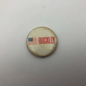 James Buckley Pinback NYC Mayor Campaign Button American Flag Pin 1960s Vintage - Picture 1 of 6