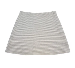 Theory Teslia J Glossed Ivory Printed Skirt Large Textured Knit - Picture 1 of 4
