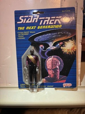 Galoob Star Trek Next Generation Lieutenant Worf Vintage 1988 3.75" Figure MOC - Image 1 of 2