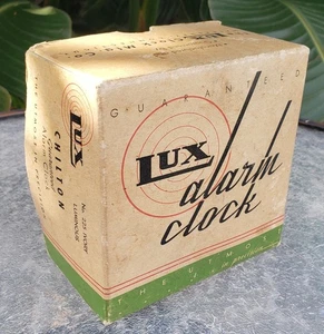 Antiguo Reloj Despertador LUX Chilton Vintage Nº 225 Marfil Luminoso SOLO CAJA - Imagen 1 de 9