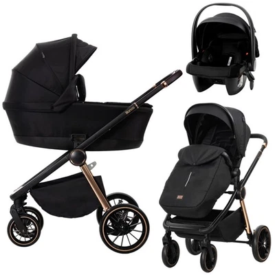 Bianca Trio Lorelli Nero con Seggiolino auto i-Size LORELLI - X54239 GIODICART - Immagine 1 di 4