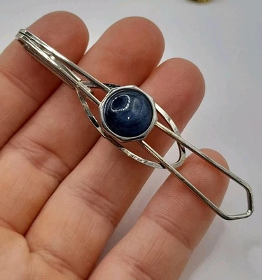 Old Vintage English Silver Plated  Tie Bar Clip - For Gents And Gentleman  - Image 1 of 4