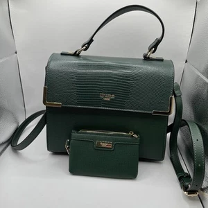 Dune London GreenHandbag  With Shoulder Strap And Coin Purse Nice Condition - Picture 1 of 13