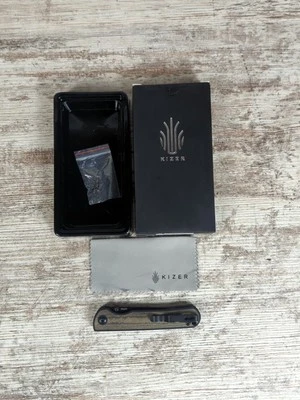 Kizer Cutlery Rapids Linerlock Green Micarta Folding 154CM Pocket Knife  - Image 1 of 4