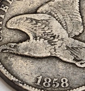 🇺🇸  1858 Flying Eagle Cent ☆ F Fine ~ Small Letters Variety ☆ US Mint 1c Penny - Picture 1 of 7
