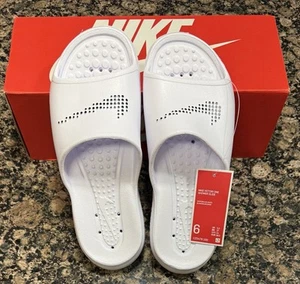 Men's 6 Women’s 8.5 Nike Victori One Shower Slide White CZ5478-100 NIB - Picture 1 of 5