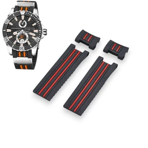 22mm Black Rubber Strap For Ulysse Nardin Maxi Marine Diver 263-10 - Picture 1 of 7