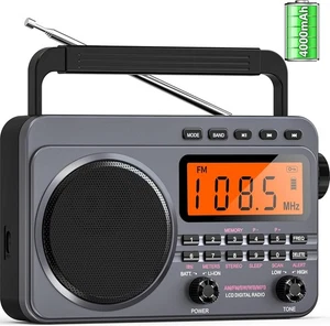Portable Radio with Best Reception, 4000mAh Rechargeable Digital Radio AM FM ... - Picture 1 of 3