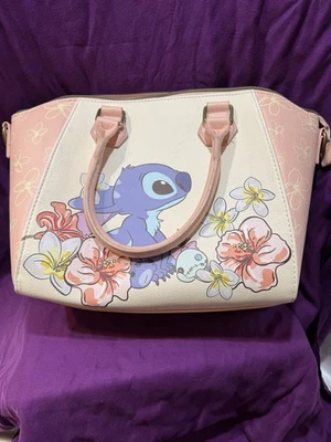 Loungefly Disney Lilo & Stitch Habiscus Flowerrs Satchel Purse Bag EXCELLENT - Image 1 of 4