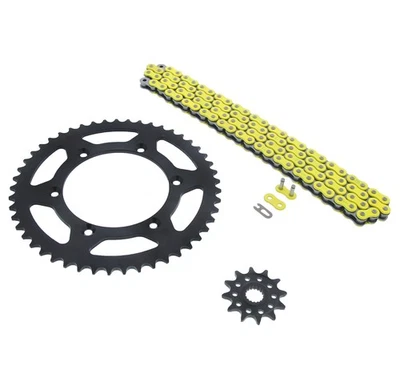 1996, 2000-03 ajuste Suzuki RM125 amarelo sem O anel corrente e roda dentada preto 12/49 114L - Imagem 1 de 4