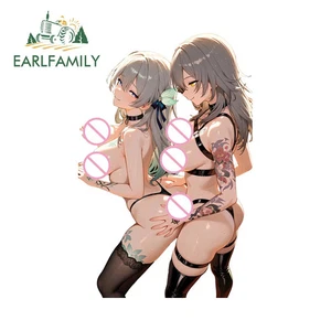 EARLFAMILY 5.1" Waifu Girl Butt Collision Car Stickers Tattoo Loli Car Decal - Picture 1 of 8