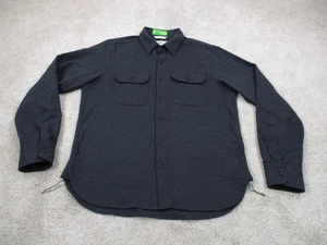 Rouge Territory Shirt Mens Medium Gray Flannel Cotton Blend Casual Button Up - Picture 1 of 12