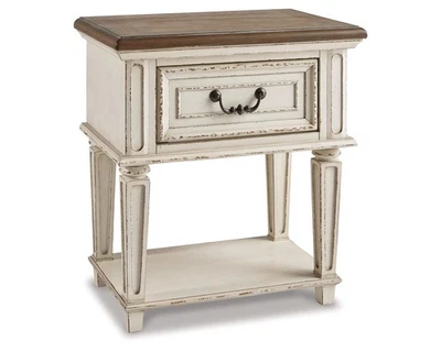 Realyn Traditional Cottage 1 Drawer Nightstand with Dovetail Construction & O... - Image 1 of 4
