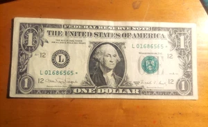 Fancy premium star Replacement note S/N L 01686565* series 1988 A - Picture 1 of 3