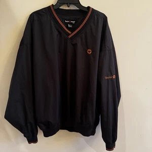 TaylorMade Golf Pullover Jacke XXL Schwarz Orange Logo Windbreaker Vintage - Bild 1 von 12