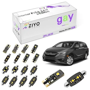 LED Interior Light Kit + License Plate Light Bulbs for Honda Odyssey 2011-2021 - Picture 1 of 8