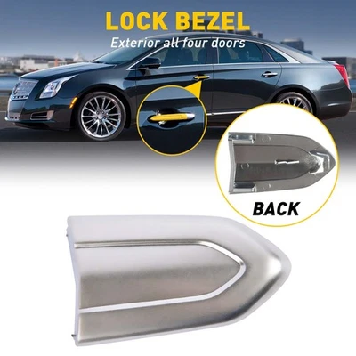 Tapa de tapa de cilindro cromada para manija de puerta de bloqueo exterior para Cadillac XTS 2013-2019 Foto 1 de 4