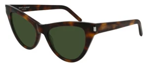 SAINT LAURENT SL 425 003 OCCHIALI DA SOLE DONNA CAT EYE HAVANA LENTE VERDE - Bild 1 von 2