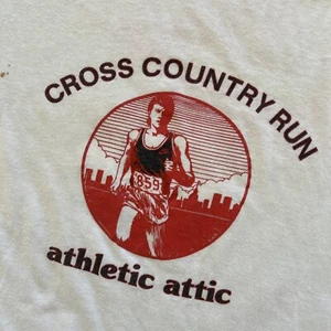 VTG Nike 80's T-shirt Athletic Attic OG XL USA Promo Not 4 Resale Cross Country - Picture 1 of 7