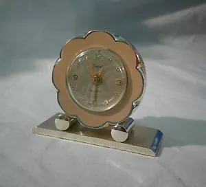 Vtg Working! Sheffield Small Flower Desk-Top Alarm Clock West Germany Swiss Made - Picture 1 of 16