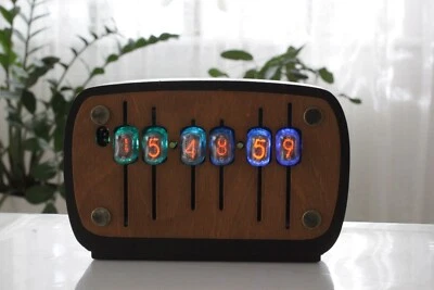 Case Nixie tube clock with IN-17 tubes style Remote Motion Sensor Temperature  - Image 1 of 2