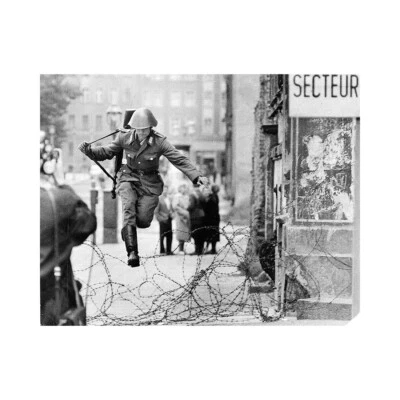Conrad Schumann East German Soldier Jumping Berlin Wall Poster Print 36x24