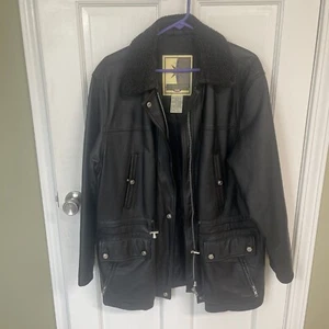 MIDDLEBROOK PARK Genuine Leather Trench Coat Jacket Women’s Size Medium No Hood - Picture 1 of 24