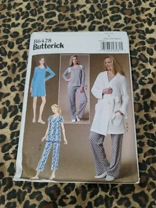 BUTTERICK Schnittmuster B6428 MORGENMANTEL TOP KLEID HOSE Gr:XS-M UNGESCHNITTEN(1608 - Bild 1 von 2