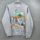 Disney Sweater Adult Small Gray Mickey Mouse Parks Crew Neck Sweatshirt 33860