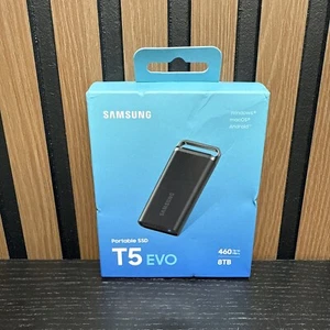 Samsung Portable SSD T5 EVO USB 3.2 8TB Black MU-PH8T0S/AM New (6210) - Picture 1 of 5