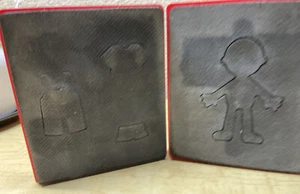 Vintage Sizzix Set of 2 Large Red Series Dies Cutters Doll Body & Doll Overalls - Picture 1 of 9