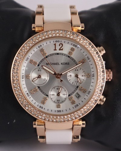 Bellissimo orologio da polso Michael Kors quarzo quadrante argento ''data'' 'Keep Good Time'