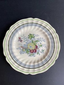"Plato de cena antiguo de porcelana Royal Doulton pintado a mano 10"" flores y frutas" - Imagen 1 de 5