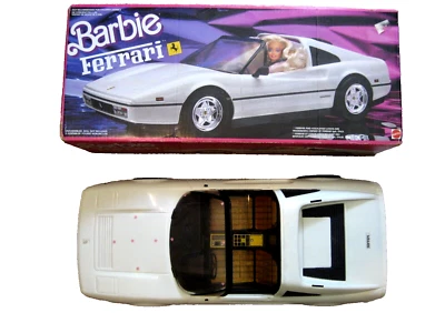 Coche deportivo convertible Ferrari 328 blanco 21" Mattel Barbie de colección con caja original Foto 1 de 4