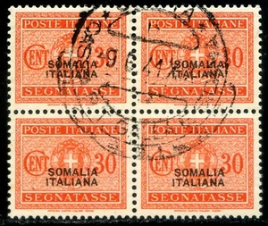 Colonie Somalia 1934 Segnatasse. n. 56 - quartina - usata (m1333) - Picture 1 of 2