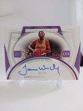 2020-21 James Worthy On-card Auto /49 Panini National Treasures, Trading Cards